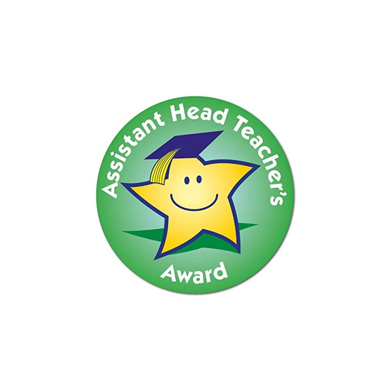 Cute Star stickers with an 'Assistant head teacher's award' Message