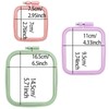 LAMXD 3 Sizes, Rectangular Embroidery Hoop, Colourful Embroidery Hoop, Sturdy
