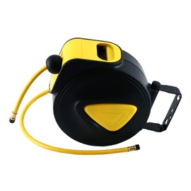 8MILELAKE Retractable Auto Rewind Air Hose Reel Wall Mount Tool Air Compressor 33ft x5/16inches 180 degree rotation Air Hose Reel