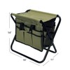 Household Essentials Collapsible Utility Stool, Olive Green