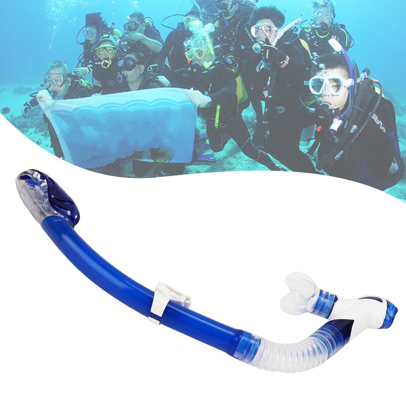 Whale Diving Breathing Tube Hose Professional Dry Underwater Snorkeling EquipmentBlue