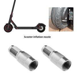 Micro Traders 4Pcs Tyre Valve Extension Replacement Compatible with Xiaomi M365/1S/PRO/PRO2 Electric Scooter Valve Extension Adapter Silver