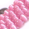 GEM-Inside 8mm Round Cat's Eye Beads - Pink