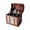 Twine Old World 6 Wooden Wine Bottle Gift Box -