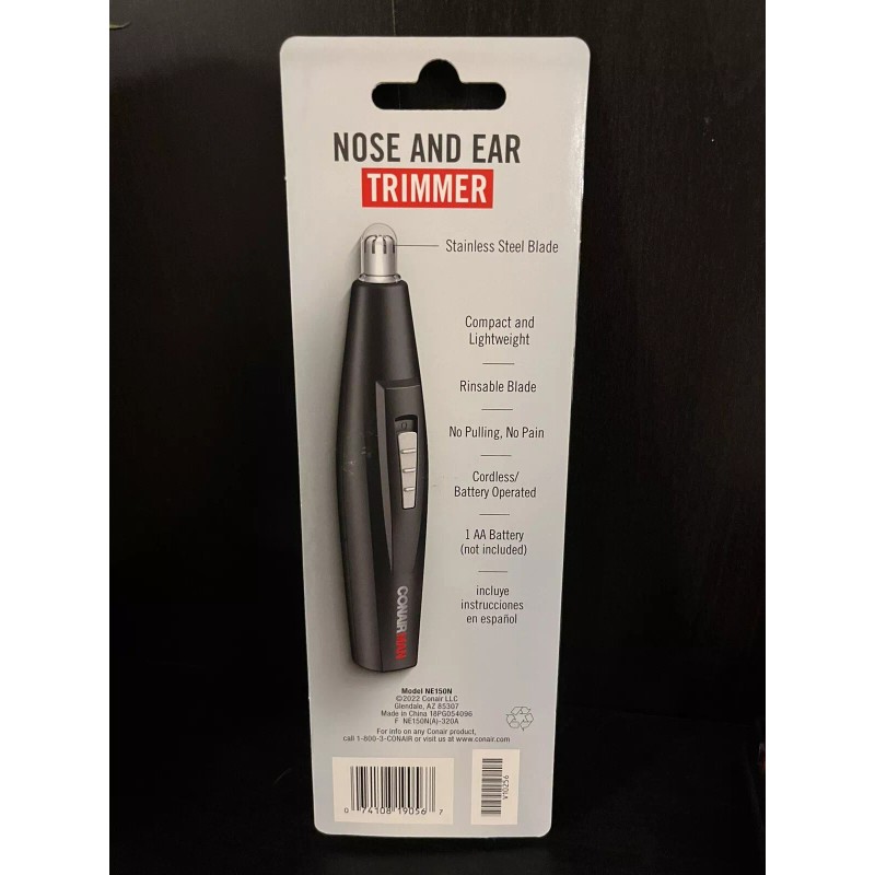 Conair NE150N Nose and Ear Hair Trimmer, Batteries Required,Compa