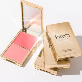 HECI BEAUTY Luxury 2 in 1 Blush Palette, Long Lasting Blush Cream& High-pigment Blush Powder, Easy To Apply BeginnerFriendly - Color: #berry