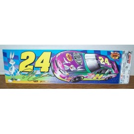 Action JEFF GORDON #24 LOONEY TUNES 2001 ACTION 3X10 BUMPER STICKER DECAL