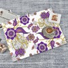 Purple Flower Kitchen Drying Mat Boho Floral Microfiber Dish Drainer
