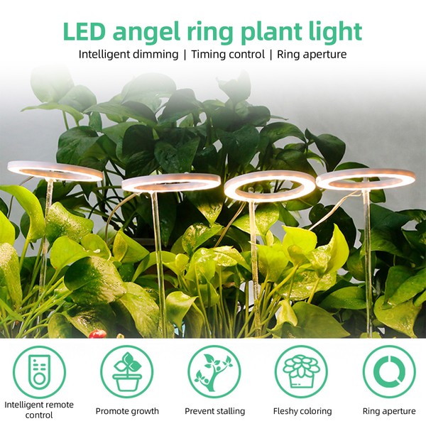 Grow Lights for Indoor Plants 3 Heads 4.8W 50.48lm 30+30LED