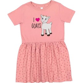 inktastic I Love Goats- Cute Goat Toddler Dress 5-6 Mauve with Speckles 34afb