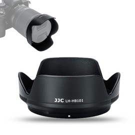 JJC Reversible HB-101 Lens Hood for Nikon Nikkor Z DX 18-140mm F3.5-6.3 VR Lens Compatible with Nikon Z fc Z50 Camera Ф62mm Protective Filter and Lens Cap Installable