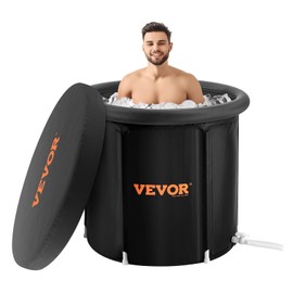 VEVOR Ice Bath Tub, Cold Water Therapy Plunge Tub for Athletes, Portable Outdoor Ice Barrel Plunge Pool for Recovery (Black, 105 Gal)