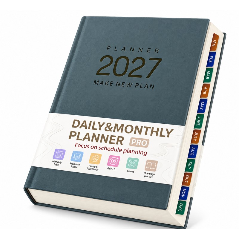 2027 Daily Planner for Time Management – 400-Page A5 Ring