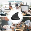 Vertikale Gaming-Maus, 2.4GHz Optical Wireless Ergonomic Mouse 800 1200 1600