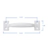 LIZAVO V171 6-1/2" Gate Handle, Screen Door Handle in White-