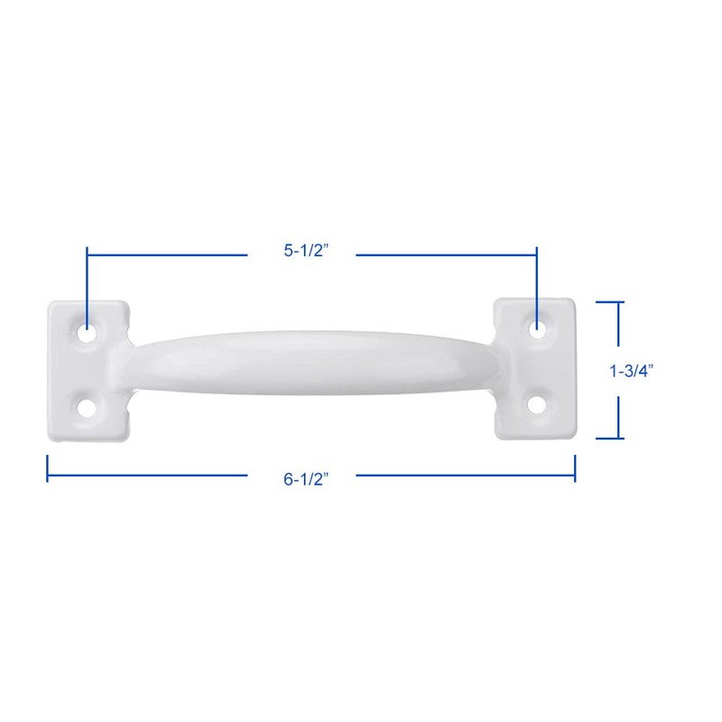 LIZAVO V171 6-1/2" Gate Handle, Screen Door Handle in White-