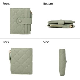 CHAOFANXI Women's Small Bifold Leather Purse for Women, Small and Short Format Purse Small Wallet with Multiple Compartments, Pink, pink, Modern