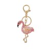 HEYU Cute Keyring, Bling Crystal Small Animal Keychain, Gold Sparkling