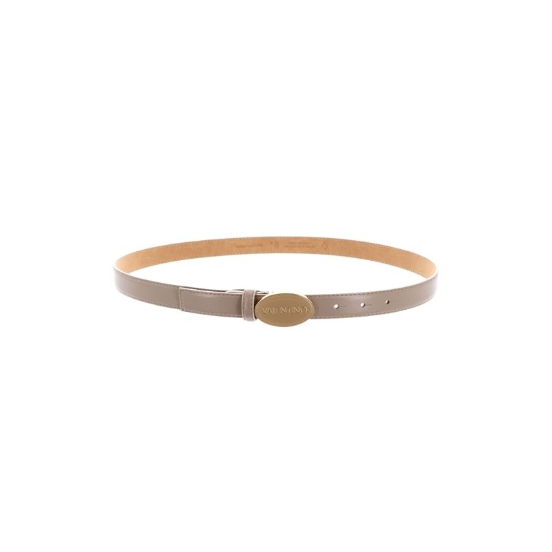 VALENTINO Block Plaque Buckle Belt W105 Beige/Oro - Can be