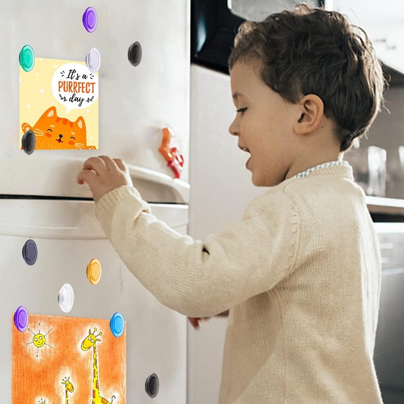 30 Pack Magnets for Whiteboard Small Round Refrigerator Magnet Locker
