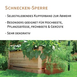 Florissa Natürlich Organic Snail Barrier, Copper Band for Repelling Nudibranch Slugs