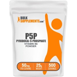 BulkSupplements Vitamin B6 P5p Powder Supplement 0.88 Ounce Energy Support Wellness Health