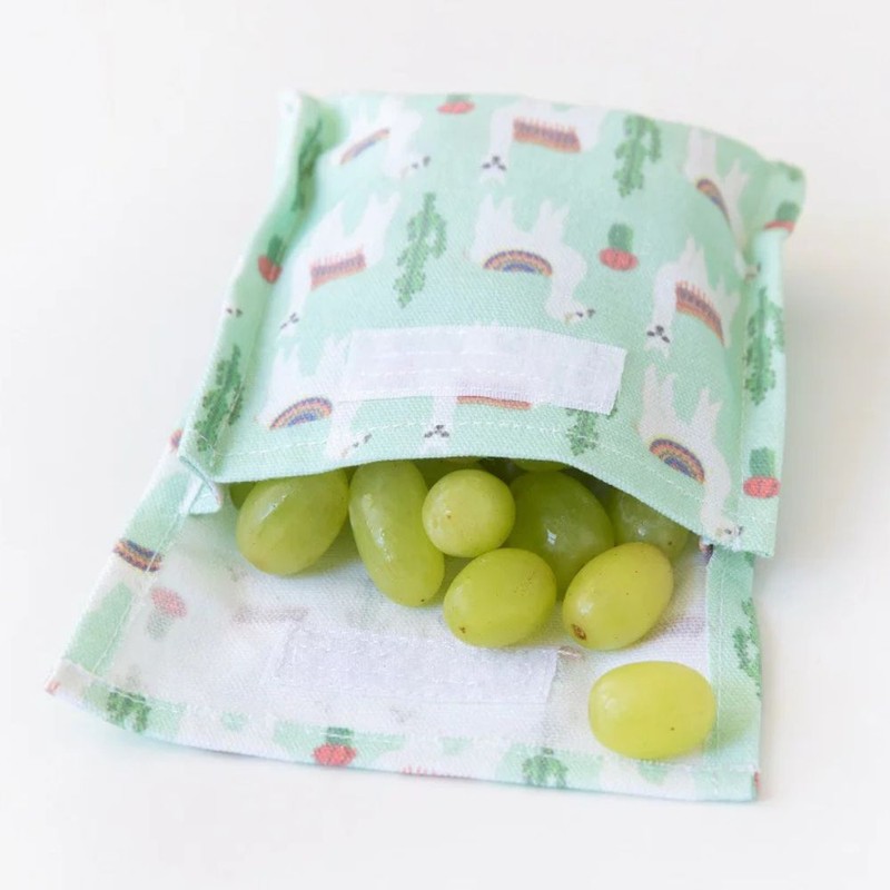 4MyEarth Reusable Cotton Snack Pocket, Llama