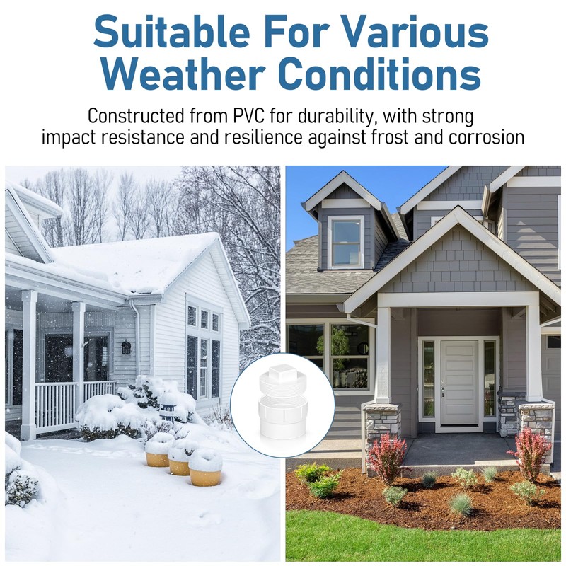 3“ PVC Sewer Cleanout Adapter with Plug - Efficient Drainage