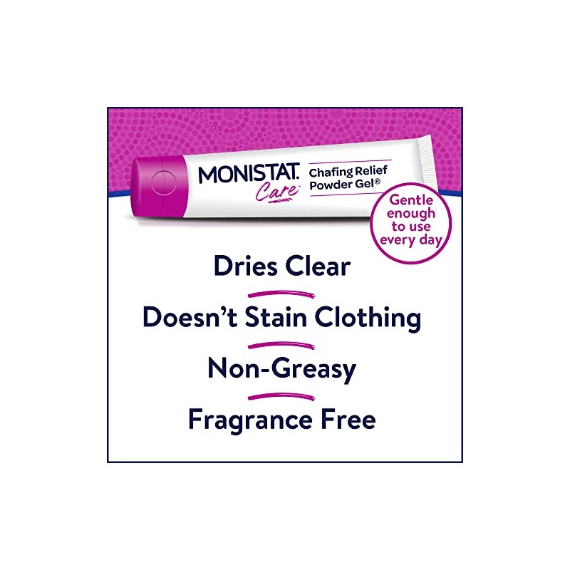 Monistat Chafing Relief Powder Gel, Long-Lasting Anti-Chafing Protection for Bikini