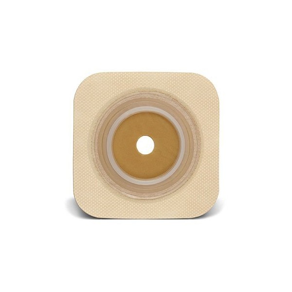 ConvaTec 125265 SUR-FIT Natura Two-Piece Stomahesive Skin Barrier with Tape Collar, Cut-to-Fit, Flexible, Tan, 2-1/4" Flange, 5" Length, 5" Width, Pack of 10