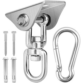 Hammock Hanging Kit - 1200 LB Capacity Heavy Duty 360° Rotating,Outdoor Patio Porch Swing Hardware, Heavy Duty Punching Bag Swivel Hanger,Ceiling Hook for Concrete Wood Swing, Yoga, Gym