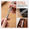 Toyvian Portable 304 Stainless Steel Folding Chopsticks Set - Reusable