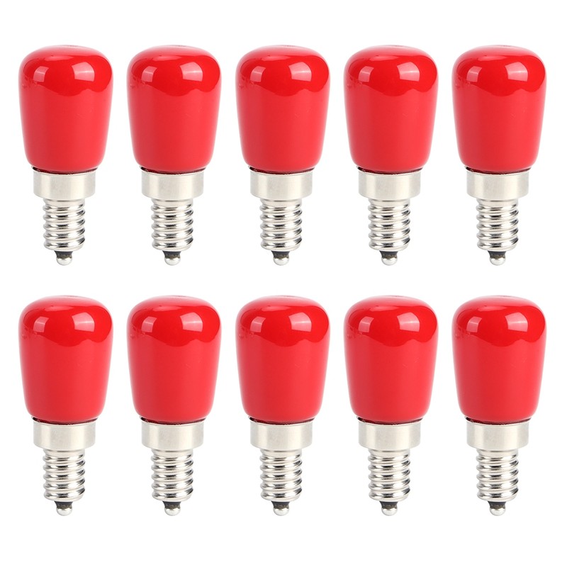 10Pcs AC230V E12 1.5W Red LED Candle Light Bulb for