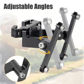 CyclingDeal Bike Bottle Cage Saddle Mount Adapter - MTB Road Bicycle Saddle Rail Mount Water Bottle Holder with Adjustable Angle for Road Use ONLY - Quality Aluminium Alloy - for 2 Bottle Cages