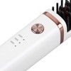 Hair Straightener Brush USB Rechargeable Hair Straightening Curling Brush Pearl