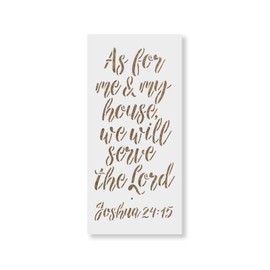 We Will Serve The Lord Bible Verse Stencil - Reusable Stencils for Painting - Create DIY We Will Serve The Lord Bible Verse Home Decor