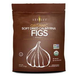Dried Figs - All Natural Organic Soft Dried Calimyrna Figs - Vegan and Gluten-Free Snack - 6oz Each (Pack of 1)