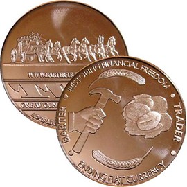 (AOCS) 1 oz .999 Pure Copper Round (Barter Trader (2011))