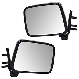 Replacement Set Driver and Passenger Manual Side View Mirrors with Chrome Covers Compatible with 86-97 Pickup Truck NI1320109 NI1321109