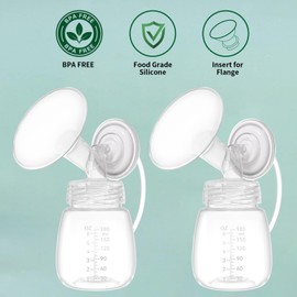 TOVVILD 24mm Flange Set for Spectra, Premium Replacement Pump Parts Kits Compatible w Spectra S1 S2 9 Plus Include Bottles Flange Duckbill Valve Tubing Backflow Protector, Not Original Accessories