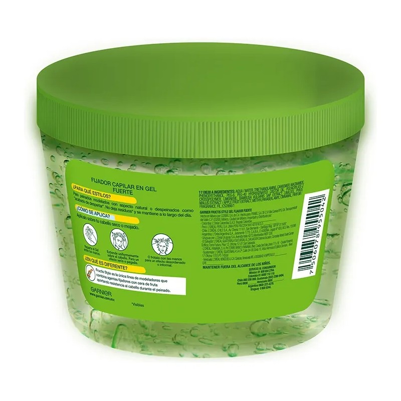 Gel Para Peinar Garnier Fructis Style Fijación Fuerte 600g |