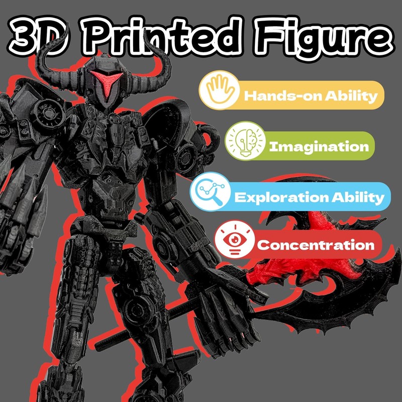 Navoxa 8in 3D Printed Articulated Dummy Robot Action Figures 13