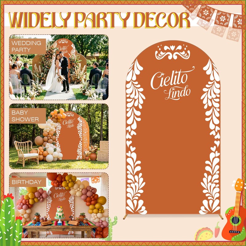 Mexican Cielito Lindo Backdrop Cover 7.2ft, Cielito Lindo Party Decoration