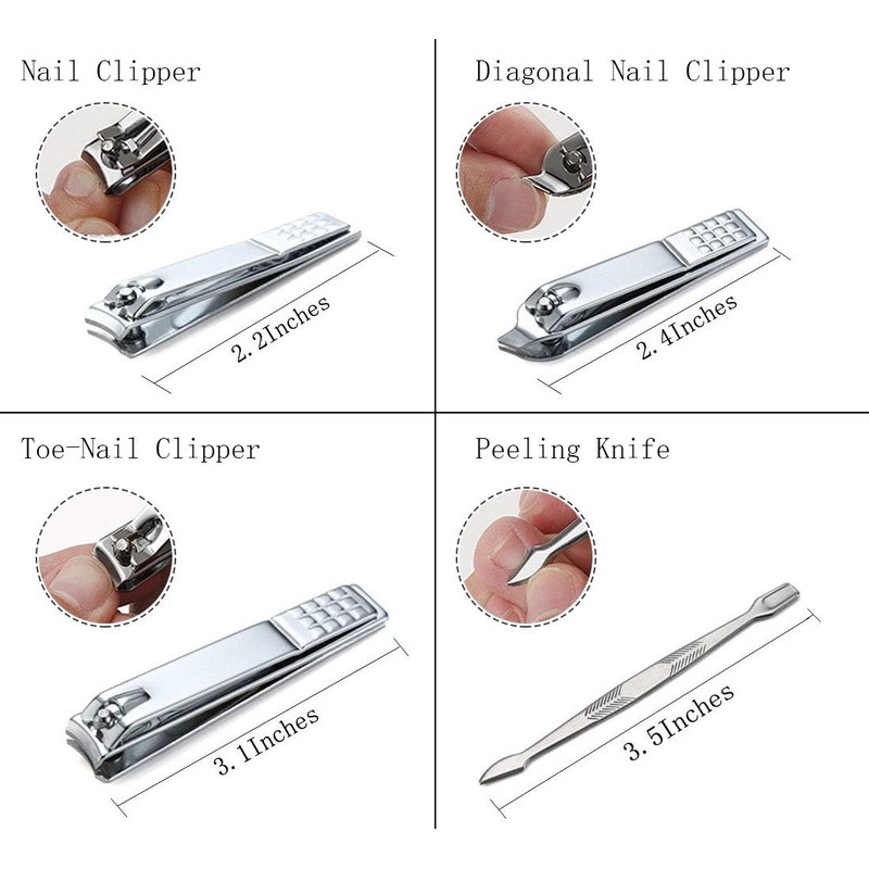 Kit de manicura profesional de acero inoxidable Keiby Citom KC957121