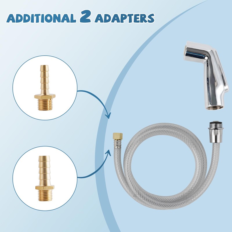 Hygie Rinse Kitchen Sink Spray Attachment/Hose/Holder Set Compatible with Moen/Delta