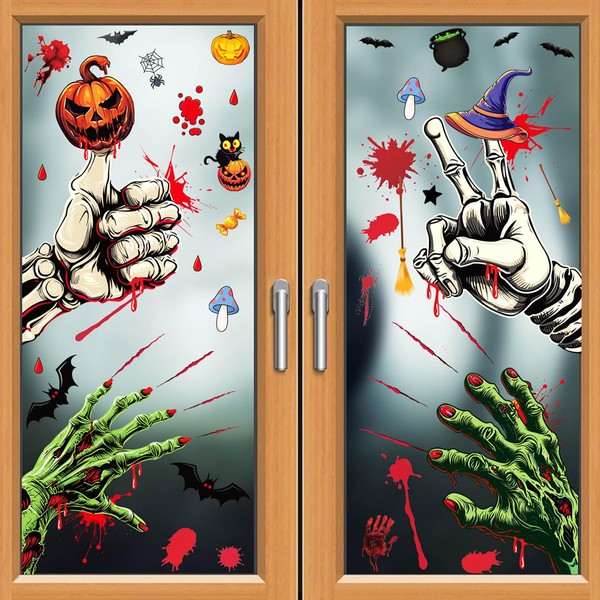 Generic Halloween Window Cling 4Sheets Halloween Window Decorations Halloween Window