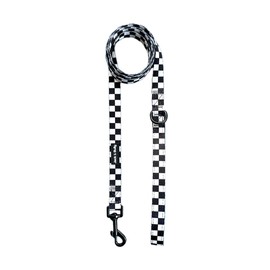 Jack & Bully Dog Leash with Padded Neoprene Handle, 360° Swivel Clasp, Heavy Duty Nylon, Durable, Checkered