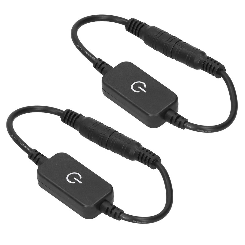 2pcs Mini LED Strip Touch Dimmer 1ft Cord Single Colour