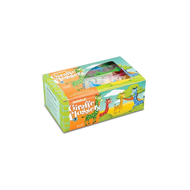 Practicon SmileGoods - Hilo dental para jirafa, envuelto individualmente, caja