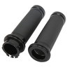 1 Pair 25mm Motocycle Handlebar Grips Black Comfortable Grasp Anodized